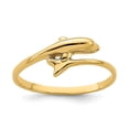thumbnail image 7 of 14k Yellow Gold Solid Single Dolphin Band Ring, 7 of 7