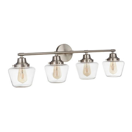 

Craftmade 195384 Essex 4 Light 38 Wide Bathroom Vanity Light - Nickel