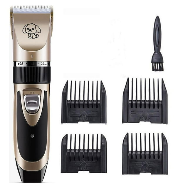 Feltree Pet Dog Grooming Clippers, Rechargeable Low Noise Pet Clippers, Dog Hair Grooming Kit Dog Shaver with 8 Comb, Quiet Shears for All 8ml