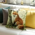 thumbnail image 3 of Fall Animals Throw Pillow Covers Deer Fox Autumn Leaves Decorative Pillows for Sofa Couch Fall Decor, 3 of 5