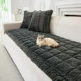 thumbnail image 2 of TOPCHANCES Thickened Plush Couch Covers, Non-Slip Couch Slipcover for Dogs Cats, Pets Bed Mat Couch Protective Cover (Dark Grey, 70x180cm/28*70in), 2 of 12