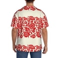 thumbnail image 3 of Kdxio Men'S Hawaiian Shirt For Men Short Sleeve Shirt Flowers Red Beige Summer Casual Holiday Beach Button Down T-Shirts, 3 of 5