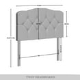 thumbnail image 4 of Castle Place Upholstered Tufted Headboard, Light Blue Velvet, Twin, 4 of 6