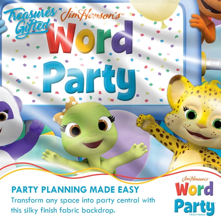 Word Party Cake Topper Set – Officially Licensed Jim Henson Decorations For 1st Birthday Cakes