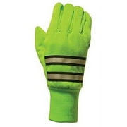 hwi gear ref700 3m reflective knit hi-visibility gloves, large