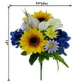 thumbnail image 3 of Mainstays 18in Indoor and Outdoor Artificial Sunflower and Hydrangea Bouquet,Yellow and Blue Color., 3 of 8