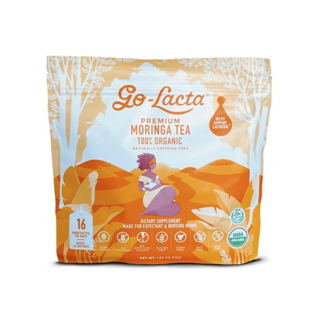 Go-Lacta Premium Organic Moringa Tea - 16 Tea Bags