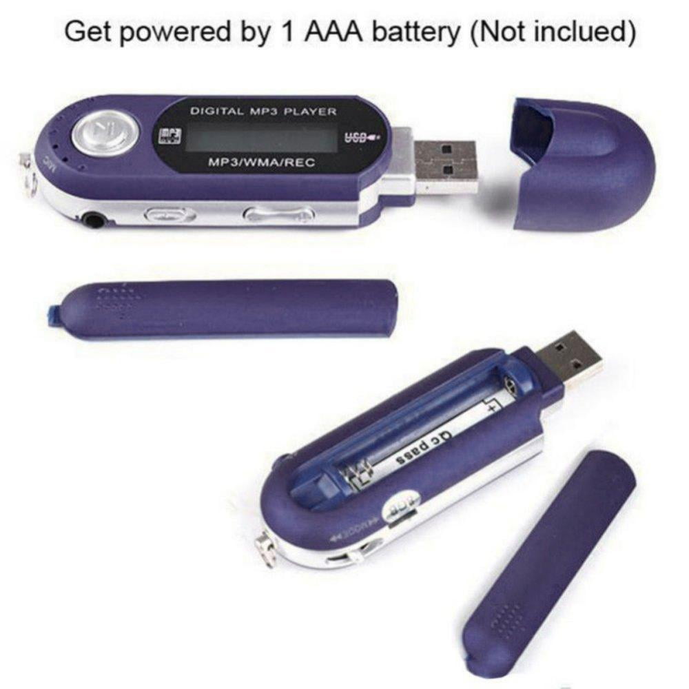 USB Stick Mp3 4GB Music Player Can be usd as U disk, FM Radio, Expandable Up to 32GB, Blue - Walmart.com