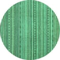 thumbnail image 1 of Ahgly Company Indoor Round Abstract Turquoise Blue Modern Area Rugs, 5' Round, 1 of 4