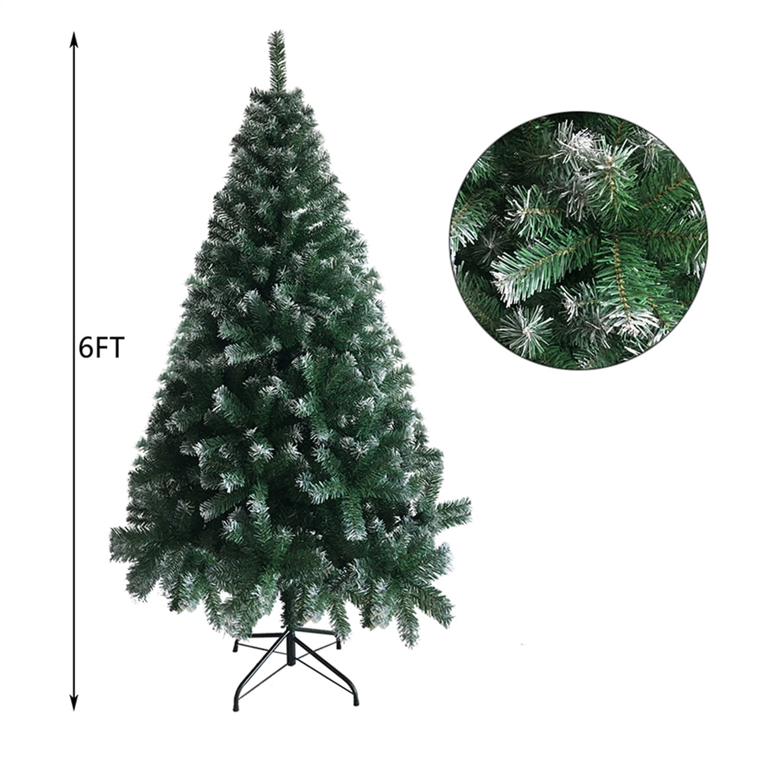 Kepooman 6FT Iron Leg White PVC 650 Branches Christmas Tree, Light Green Xmas Tree Kepooman 6FT Iron Leg White PVC 650 Branches Christmas Tree, Light Green Xmas Tree