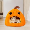thumbnail image 1 of Nido para gatos, cama cálida para dormir, accesorios para mascotas, cabaña para dormir, nido de calabaza de Halloween, cama para perros y gatos, para, 1 of 9