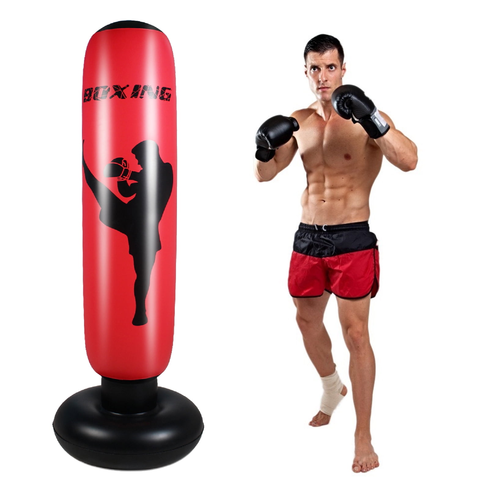 DERCLIVE Inflatable Punching Bags for Kids and Adults Boxing,Practicing