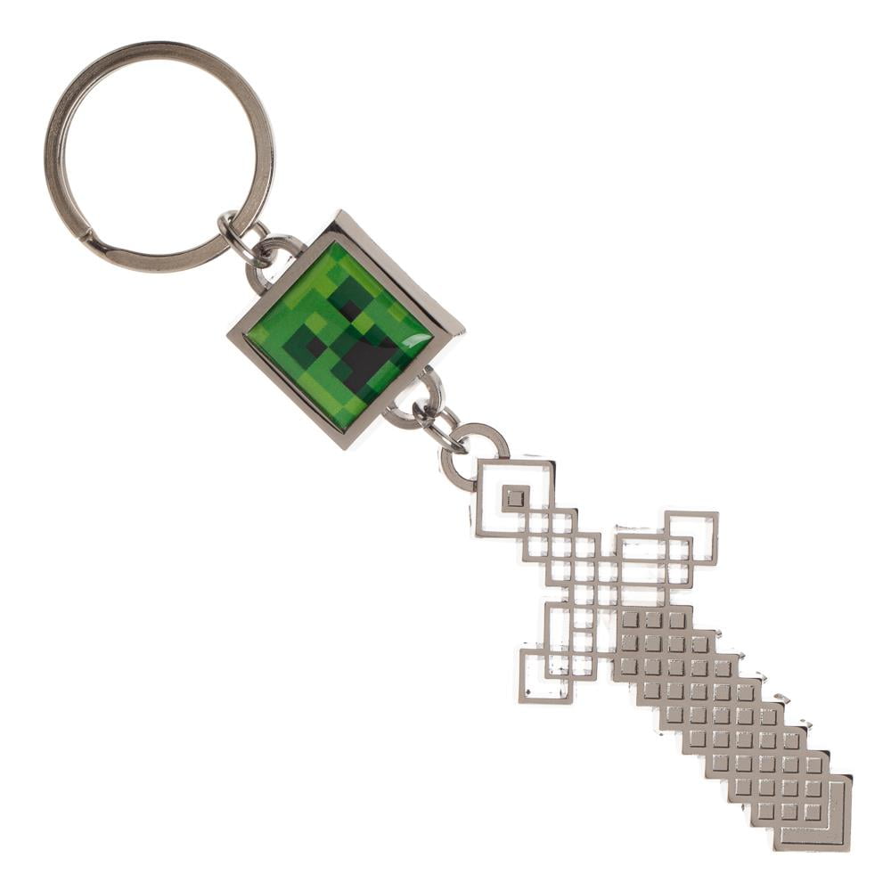 Bioworld Sword and Creeper Minecraft Keychain Gaming Keychain