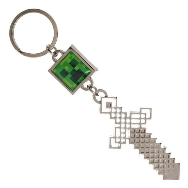 Bioworld Sword and Creeper Minecraft Keychain Gaming Keychain