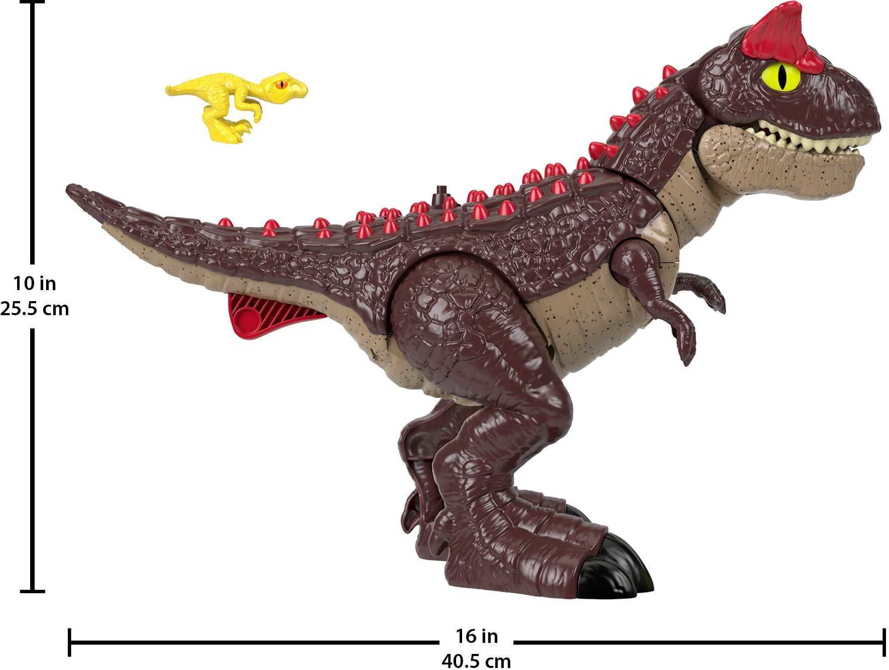 Imaginext Jurassic World Carnotaurus Dinosaur Toy with Spike Strike Action, 2-Piece Preschool Toys