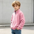 thumbnail image 6 of DJDLJWCJ Boys Zip Up Sweatshirts Stand Collar Long Sleeve Solid Color Sweatshirt Comforty Lightweight Full Zipper Jacket Pink Size 9, 6 of 9