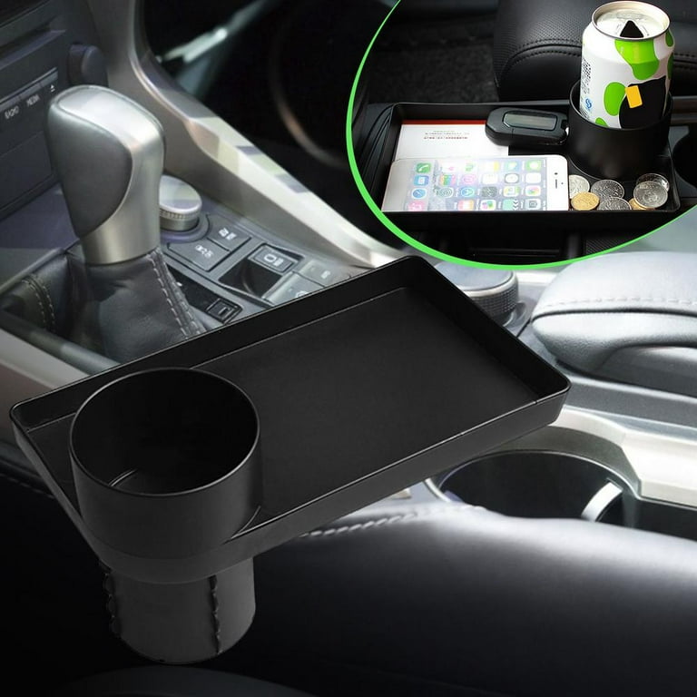 Car Cup Holder with Tray - Multi-functional Cup Holder Tray for Car  With  Large Capacity, Compatible with Most Cars, Trucks, SUVs 