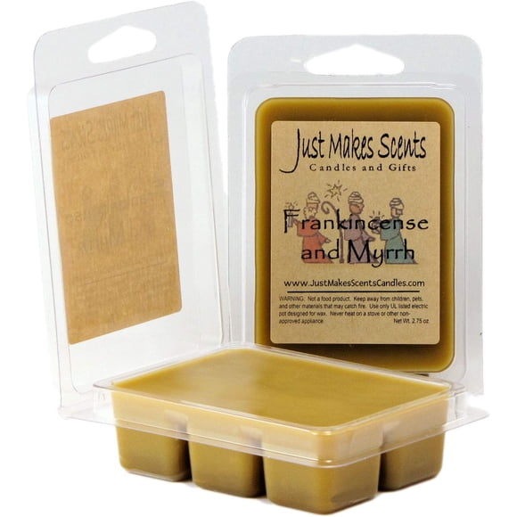 Lot de 2 - Fondants de Cire de Soya Mélangés Parfumés à l'Encens et à la Myrrhe par Just Makes Scents