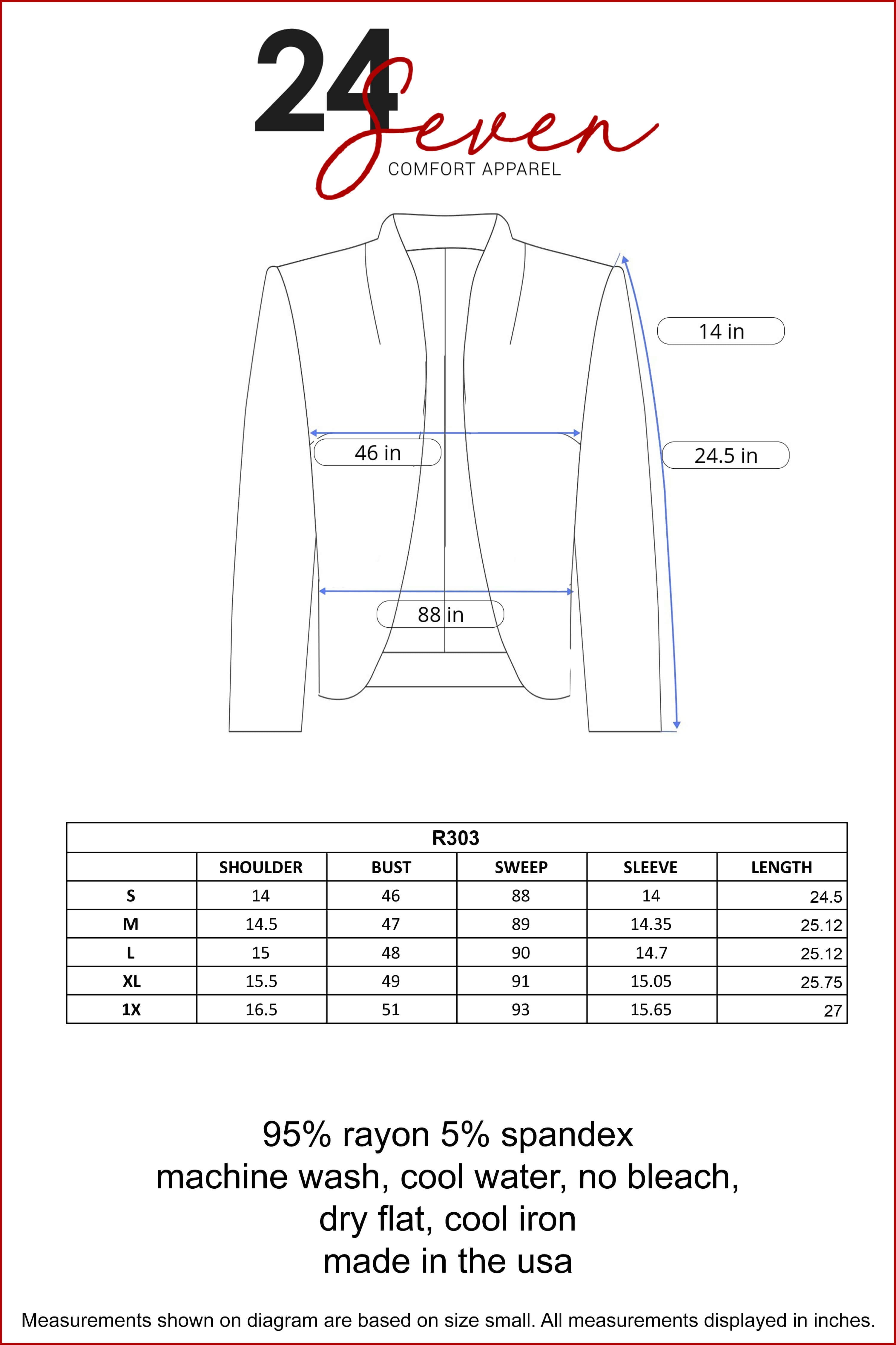 24/7 Comfort Apparel Women's Elbow Length Sleeve Open Cardigan - Walmart.com
