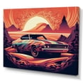 thumbnail image 2 of Designart "Orange And Purple Artistic Portrayals Of Muscle Cars" Cars Off-Road Wall Art Living Room, 2 of 5