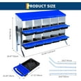 thumbnail image 2 of AKDSteel Chicken Nesting Boxes for Chickens, 8/10 Hole Metal Roll Away Nest Box with Lid Cover for Chicken Coop, Easy Egg Collection and Egg Protection, Hen Roosting Boxes, 2 of 7