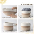 thumbnail image 3 of 2 Set Hanging Rope Planter Baskets, Natural Hand Woven Plant Holder with 22 Inch Long Hanging Rope, Accessories of Ceiling Hooks and 19 inch Hanging Chain for Indoor Plants Flowers, 3 of 7