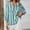R2-Green, variant on Textilo Puff Sleeve Babydoll Tops for Women Striped Button Down Blouse V Neck 3/4 Puff Ruffle Sleeve Shirts Trendy Flowy Casual Loose Fit Summer Top,Green S