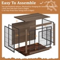 thumbnail image 5 of Furmax Heavy-Duty Wooden Dog Crate 2-Door Furniture Style Kennel with Chew-Proof Design & Removable Cushion, End Table for Small, Medium, Large Dogs, 5 of 7