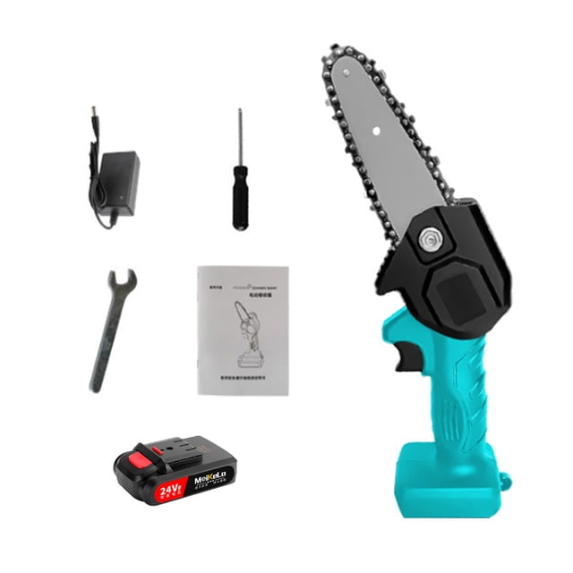 Handheld Electric Chain Saw Mini Portable Pruning Shears Chainsaw Rechargeable Cordless Cutter for Tree Branch Wood Cutting