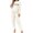 White, variant on Women's Winter Heart Print Pajama Set Warm Pjs Plush Fuzzy Long Sleeve Sleepwear Pants Loungewear Pink L