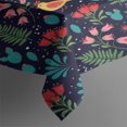 thumbnail image 3 of Pioneer Flower Floral Print Pattern Rectangle Tablecloth 60"x84", Waterproof Polyester Table Cloth, Wipeable Spillproof for Dining Camping Indoor Outdoor, 3 of 5