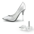 thumbnail image 5 of 5 Pairs TPU High Heel Tips Shoes Replacement Tap Caps 2.4mm Pin, 12x12mm U-Shape Heel Repair Caps, Transparent, 5 of 5
