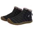 thumbnail image 1 of 1 Pair of Outdoor Men Plush Snow Boots Anti-Slip Ankle Warm Booties Winter Fur Boots - Size (Black), 1 of 3
