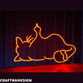 thumbnail image 2 of Craftnamesign Cat Lying Neon Sign, Bar Pub Wall Decor, Bedroom Led Light Wall Art, 2 of 4