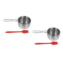 LOLIPPYY Kitchen Supplies Stainless Steel Pot With Anti-Scald Handle 2 Sets 10.2X4.8X3.1In