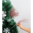 thumbnail image 5 of 30 Pack Artificial Glitter Berry Stem Ornaments 15.7in Decorative Christmas Picks Glittery Bead Sticks Branches for Christmas Tree Decor DIY Wreath Crafts Home Decor (Rose Gold), 5 of 8