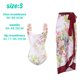 thumbnail image 3 of Traje de baño floral de color rojo vino para mujer, traje de baño de una pieza ajustado para aguas termales junto al mar con falda cruzada, 3 of 8