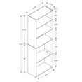 thumbnail image 3 of Xukmct 72" Tall 5 Shelves Wood Bookshelf Bookcase for Office, Bedroom, Living Room, Dark Brown, 3 of 5