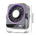 thumbnail image 3 of YiJuHui Rechargeable USB Desk Fan with Ice Cooling Function 5 Speeds Quiet Portable Fan Digital Display High Airflow 180° Tilt Small Fan for Bedroom Office Travel Camping RV, 3 of 6