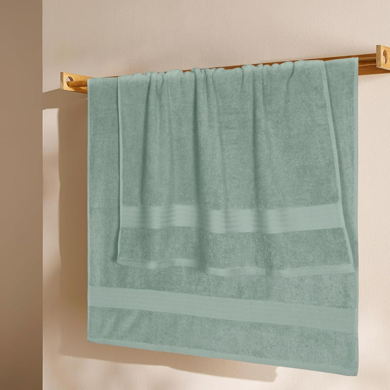 GLAMBURG 4 Pack Premium Cotton Bath Towels 100 Pure Ultra Soft Highly Absorbent Jade Walmart
