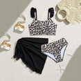 thumbnail image 5 of ibiyuan Girls Swimsuit 2 Piece Tie-Straps Bathing Suit for Girls Lightweight Tropical Printed Tankini with Shorts Cute Ruffle Cutout Bikini Bottoms Swimwear with Cover Up Pants, 5 of 5