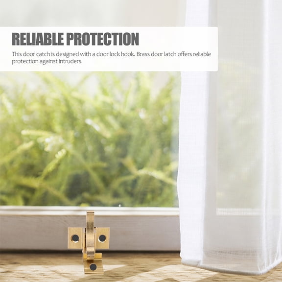 RENACLIPY 2-Pack Brass Door Bolt Latches with , Security Locks for Home, Workshop, and Craftsmen Use
