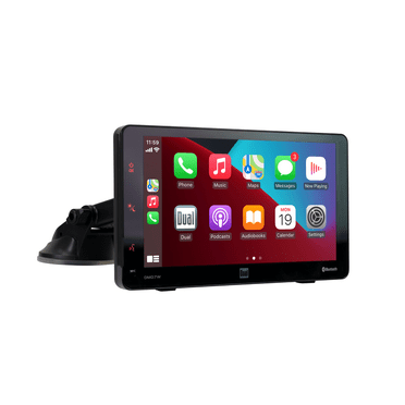 Dual Electronics 7" Touchscreen Portable Dash Mount Car Stereo Receiver with Wireless Apple CarPlay & Android Auto – Bluetooth, USB – DMD7W (New)