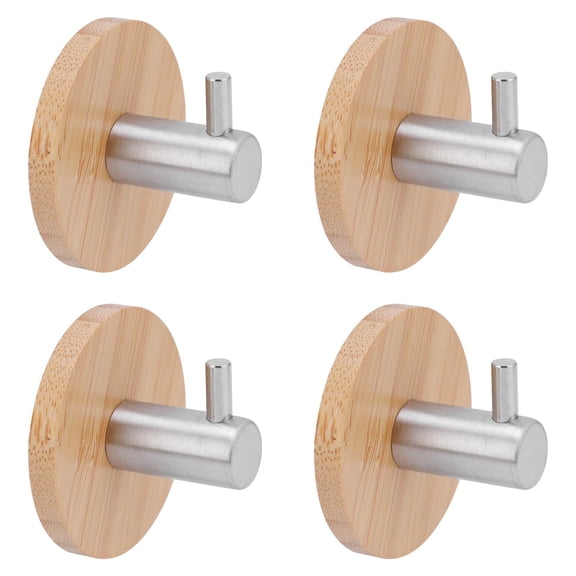 SuerZaro Self Adhesive Hooks, Wood Wall Hooks, Heavy Duty Coat Hooks Entryway Hat Rack