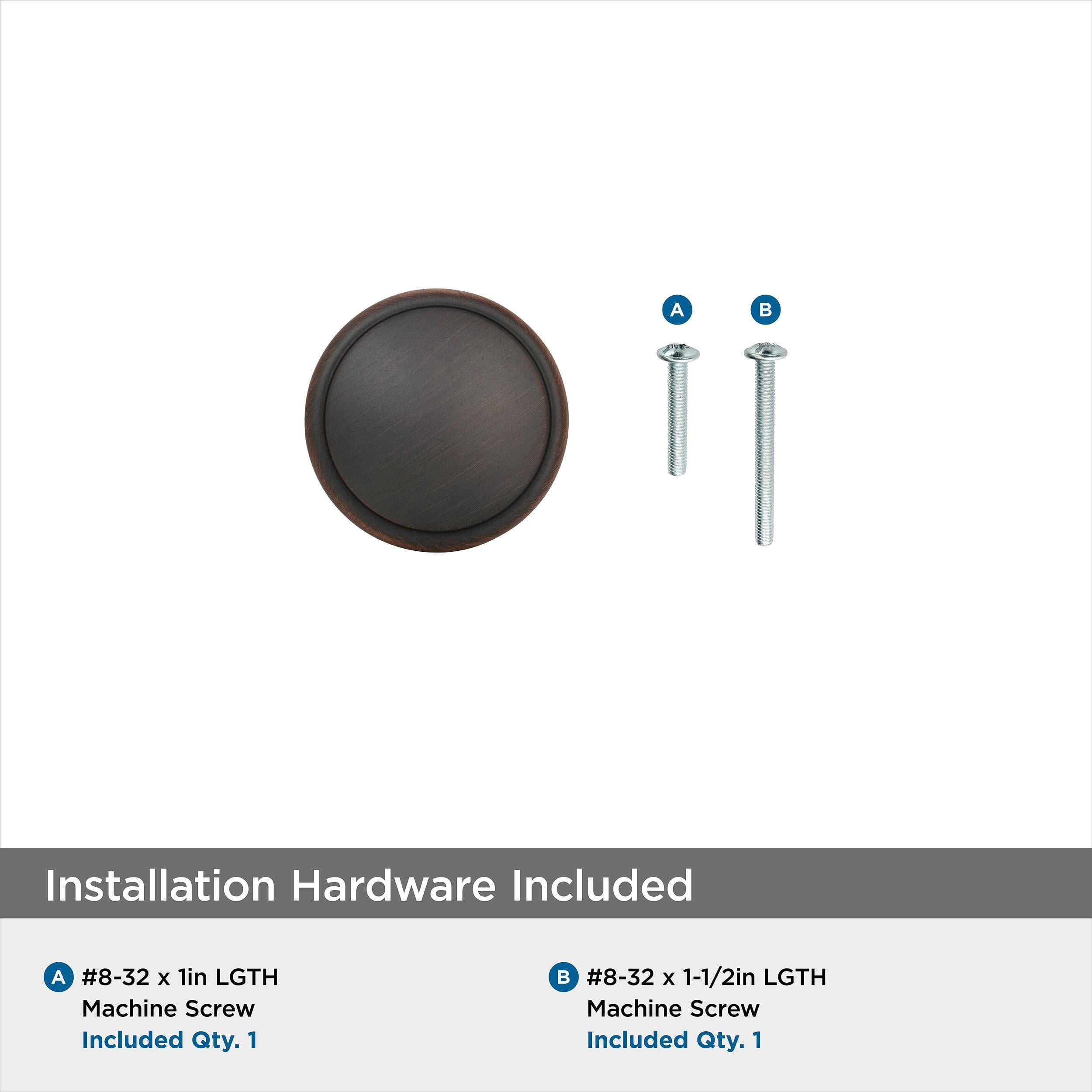 Amerock Ravino 1-1/4 inch (32mm) Diameter Oil-Rubbed Bronze Cabinet Knob, 10 Pack