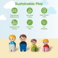 thumbnail image 3 of PlanToys® Family Wooden Dollhouse Figurine Set | 4 Poseable 1:12 Scale Mini Dolls (Parents & Kids) | Dollhouse Accessories for Pretend Play | Eco-Friendly Montessori Toy for Kids Ages 3+, 3 of 8