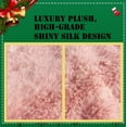 thumbnail image 4 of Falda con forma de árbol AOGU, 122 cm, piel sintética rosa, de felpa, para Navidad, 4 of 5