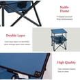thumbnail image 4 of ARMOR CASTLE Mesa de camping plegable, mesa de picnic portátil al aire libre, mesa de campamento cuadrada ligera con 4 portavasos integrados, cesta de alimentos y bolsa de viaje para barbacoa, playa,, 4 of 5