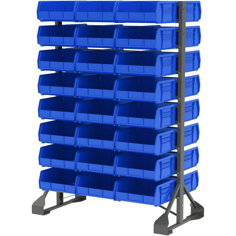 Storage Bins, AkroBins 30235 Stacking Organizer, 11x11x5, Blue
