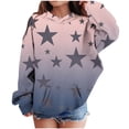 thumbnail image 2 of Gpaecead Girls Sweatshirt Long Sleeve Star Print Crewneck Pullover Sweatshirts for Teen Girls 5 Years Blue, 2 of 4